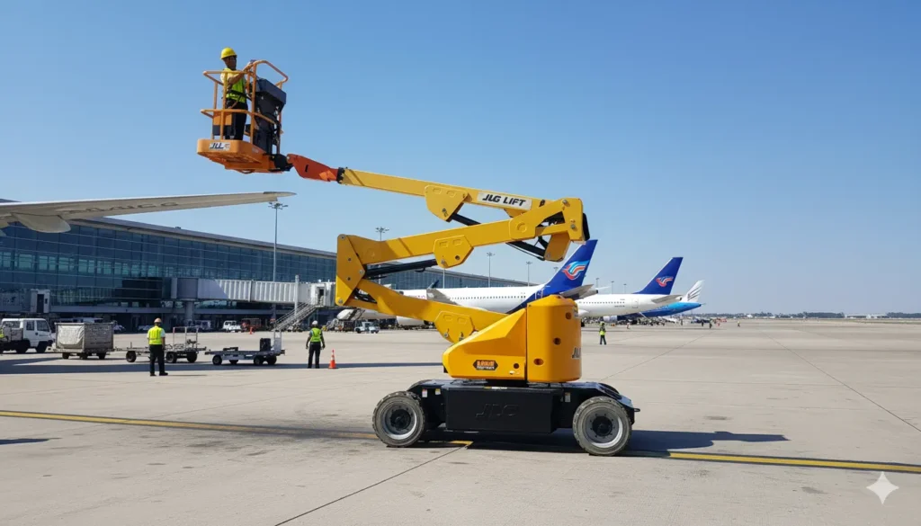 40' articulating boom lift, electric