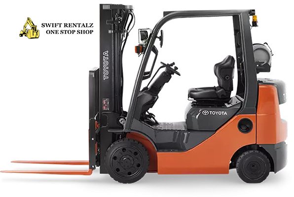5K QUAD MAST FORKLIFT PNEUMATIC