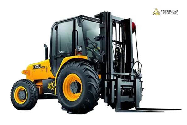 6000 lb Straight Mast Rough Terrain Forklift 21 4WD